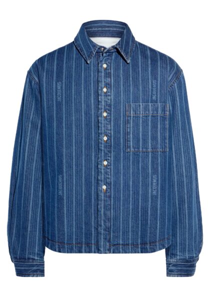 JACQUEMUS - LA CHEMISE BOULANGER PRINT BLUE STRIPE