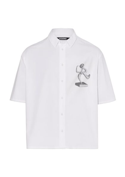 JACQUEMUS - LA CHEMISE CABRI BLACK/WHITE ORGANIC STATU