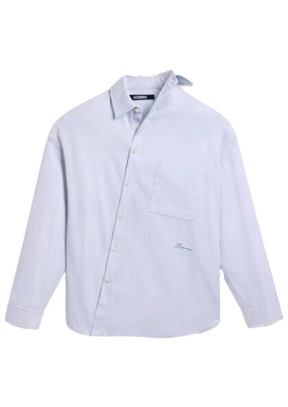 JACQUEMUS - LA CHEMISE CUADRO LIGHT GREY