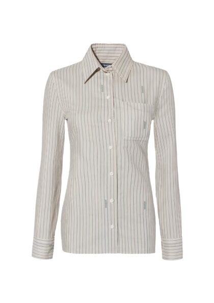 JACQUEMUS - LA CHEMISE DE COSTUME JACQUARD GREEN/BEIGE