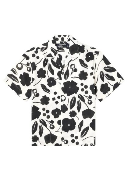 JACQUEMUS - LA CHEMISE JEAN PRINT BLACK & WHITE CUBIC