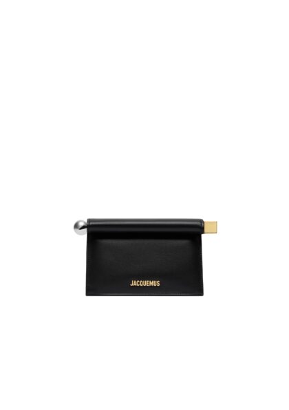 JACQUEMUS - LA PETITE POCHETTE ROND CARRE BLACK
