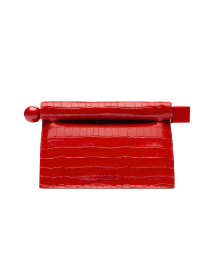 JACQUEMUS - LA POCHETTE ROND CARRE RED