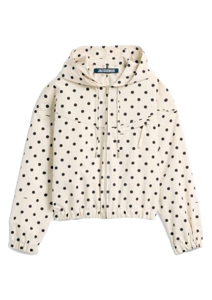 JACQUEMUS - LE BLOUSON BATEAU PRINT DOTS LOGO OFF-WHITE