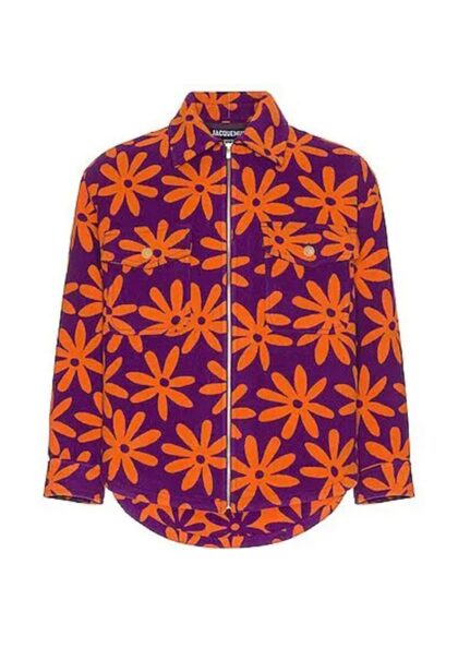JACQUEMUS - LE BLOUSON MONTAGNE PRINT PURPLE FLOWERS