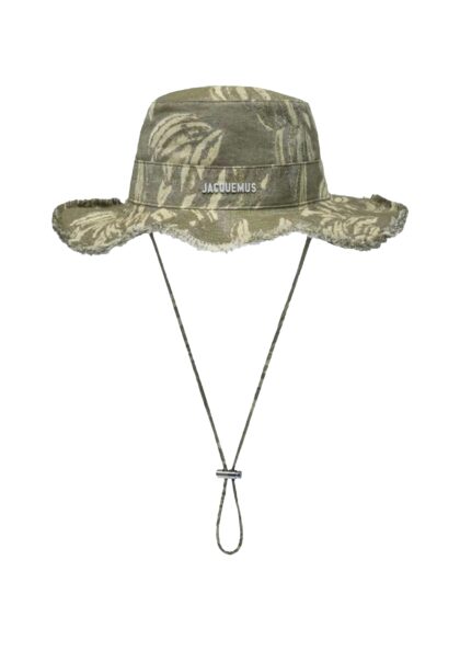 JACQUEMUS - LE BOB ARTICHAUT JACQUARD BANANA LOGO KHAK