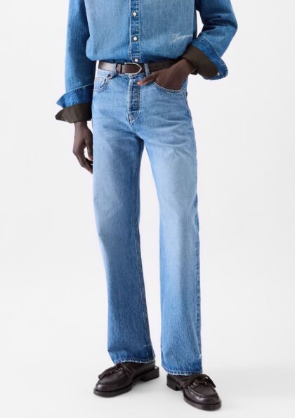 JACQUEMUS - LE DE-NIMES DROIT BLUE/TABAC