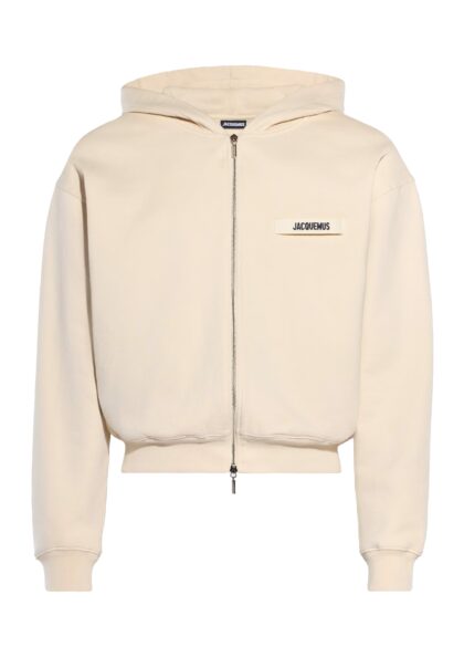 JACQUEMUS - LE HOODIE ZIP GROS GRAIN BEIGE