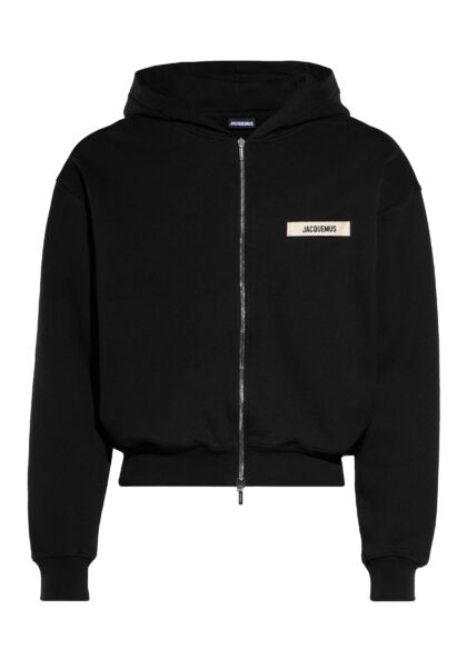 JACQUEMUS - LE HOODIE ZIP GROS GRAIN BLACK