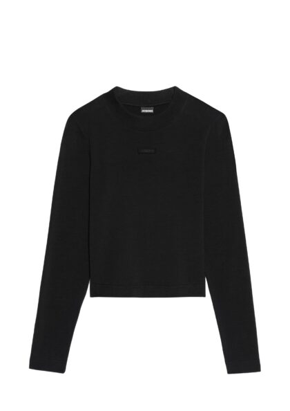 JACQUEMUS - LE T-SHIRT GROS GRAIN MANCHES LONGUES BLACK