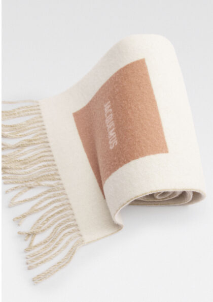 JACQUEMUS - L'ECHARPE ROND CARRE MULTI BEIGE