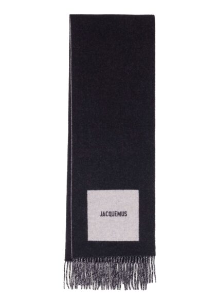 JACQUEMUS - L'ECHARPE ROND CARRE MULTI BLACK