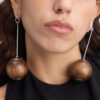 JACQUEMUS - LES GRANDES BOUCLES NODO SILVER / BROWN